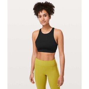 Lululemon Energy Bra High Neck Long Line Ribbed